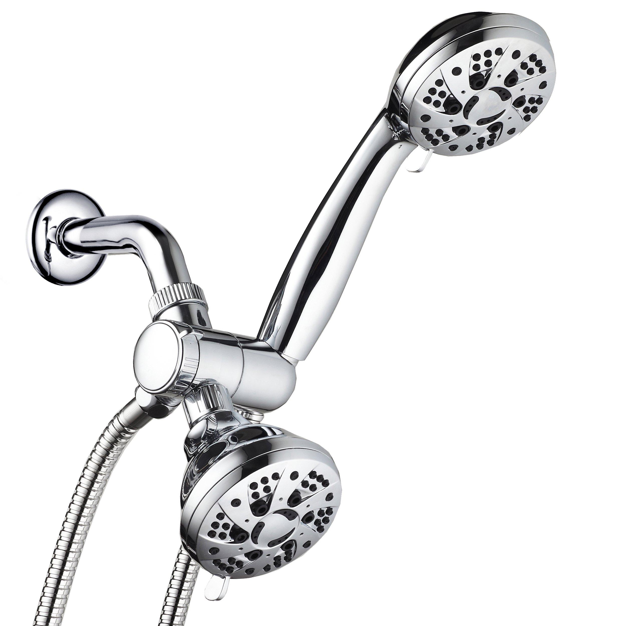 AquaDance AquaDance Total Chrome High Pressure 3-way 48-setting Rain – Handheld Shower Head Combo – Angle Adjustable, Anti-Clog Jets, Tool-Free Installation - USA Standard Certified – Top U.S. Brand