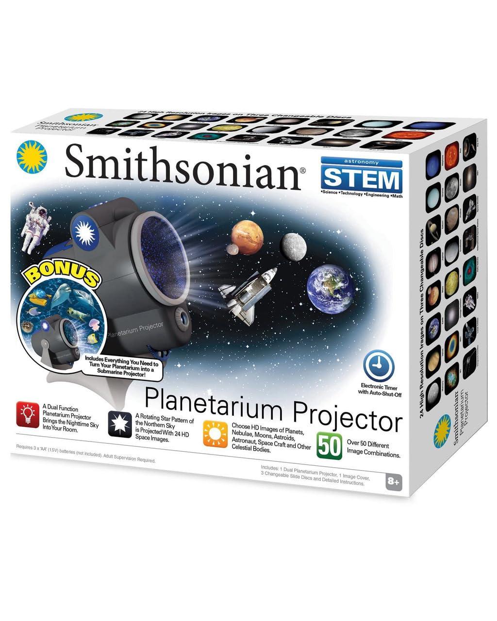 Smithsonian Smithsonian Star Projector - Room Planetarium with LED Display, Black