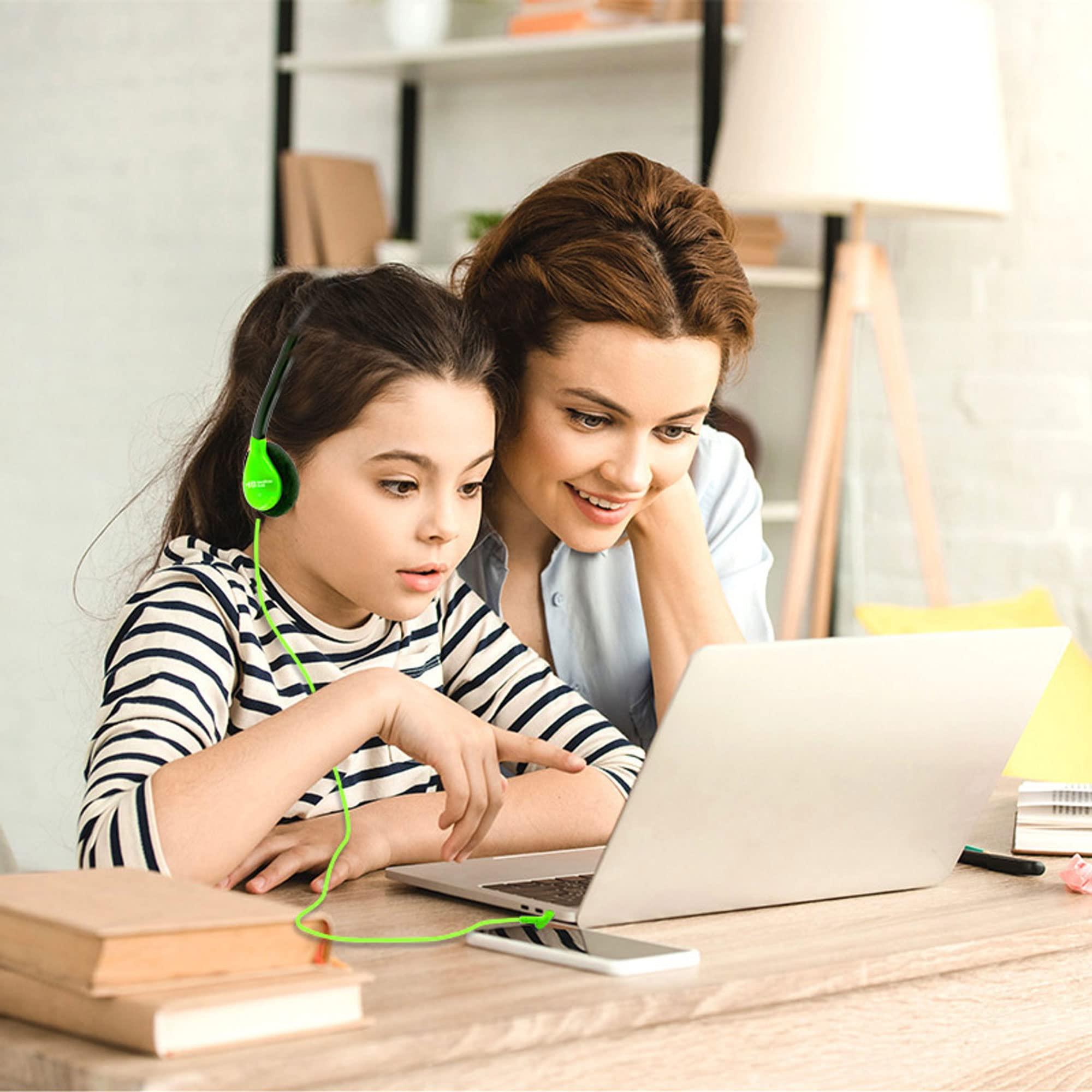 HamiltonBuhl HamiltonBuhl Personal On-Ear Stereo Headphone, Green (200 Pack)