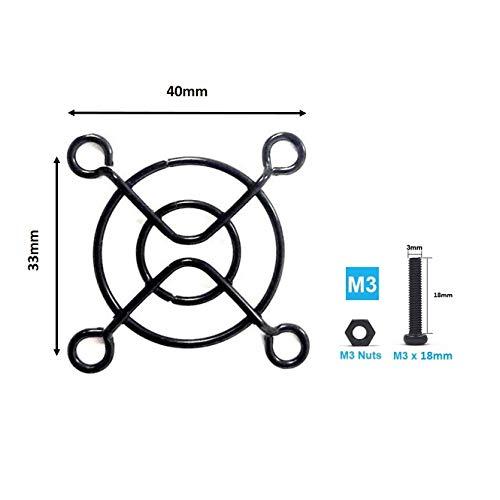 Easycargo Easycargo 4pcs 40mm Black Fan Grill/Guard with Screws + Nuts (4 Pack)