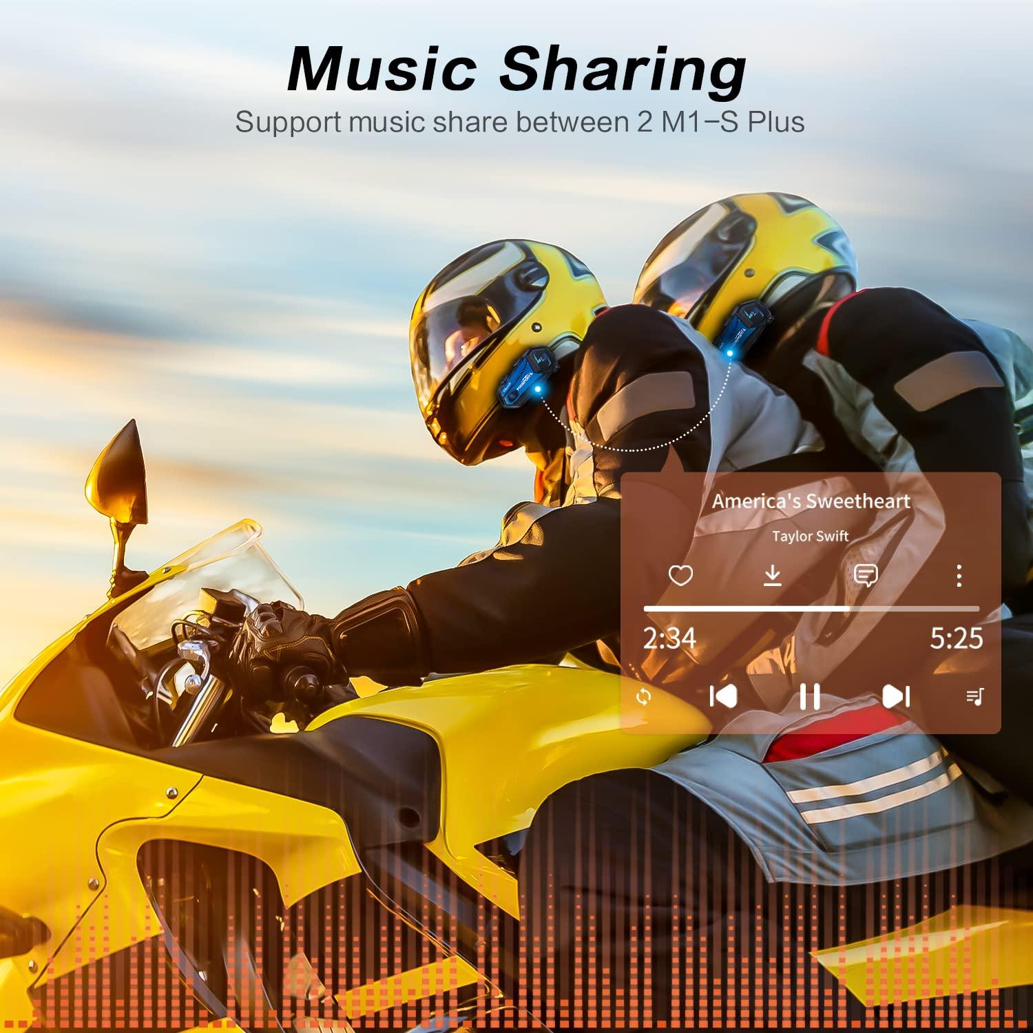 Fodsports Fodsports Save $54 on 1 Pack M1-S PRO + 2 Pack M1-S Plus Motorcycle Bluetooth Headset Up to 8 Riders Helmet Intercom with Music Sharing Motorcycle Bluetooth Intercom