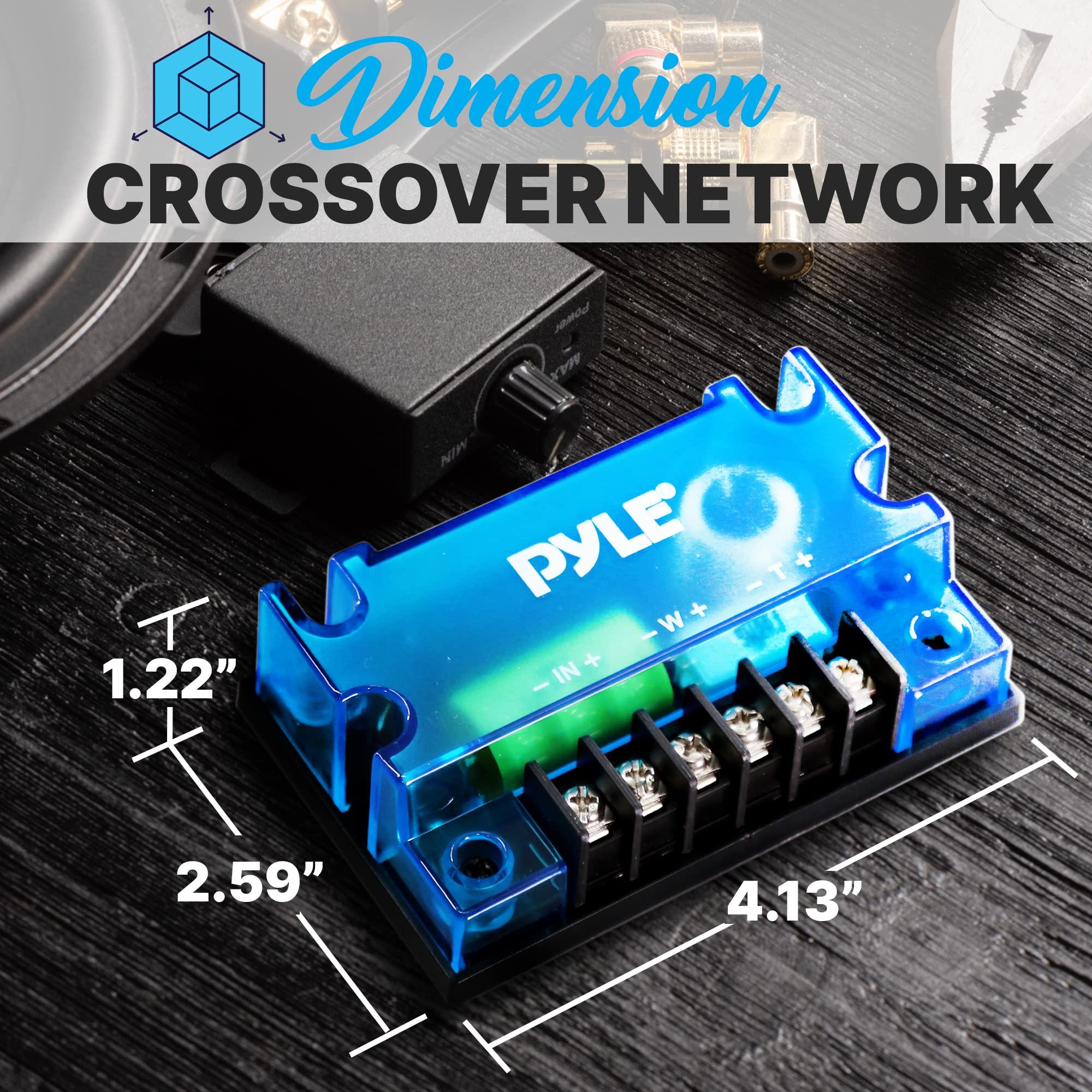 Pyle Pyle 6.5\" Component Speakers for Car Audio - 2 Pair Kit Includes Pair of Crossover Networks and 1\'\' Aluminum Tweeters, Injection Cone with Rubber Edge - PLD63C