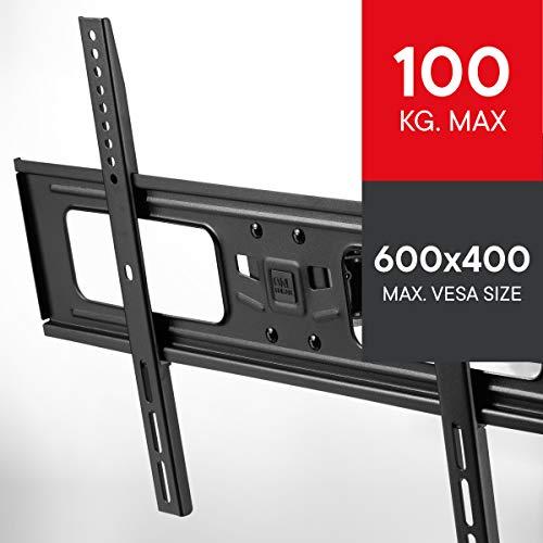 One For All One For All WM4661 Full Motion TV Bracket  Swivel (120) Tilt (15) Wall Mount  Screen Size 32-90 Inch  Max Weight 60kg  VESA 200x200 to 600x400 - Free Toolbox app  Black - WM4451