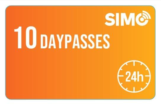 SIMO SIMO Solis 5G WiFi Mobile Hotspot + 10 Daypass Card, Local and International Coverage Router, Multi-Carrier Access, No Contract or SIM Card Required, 16 Connected Devices, 1GB/Month Lifetime Data
