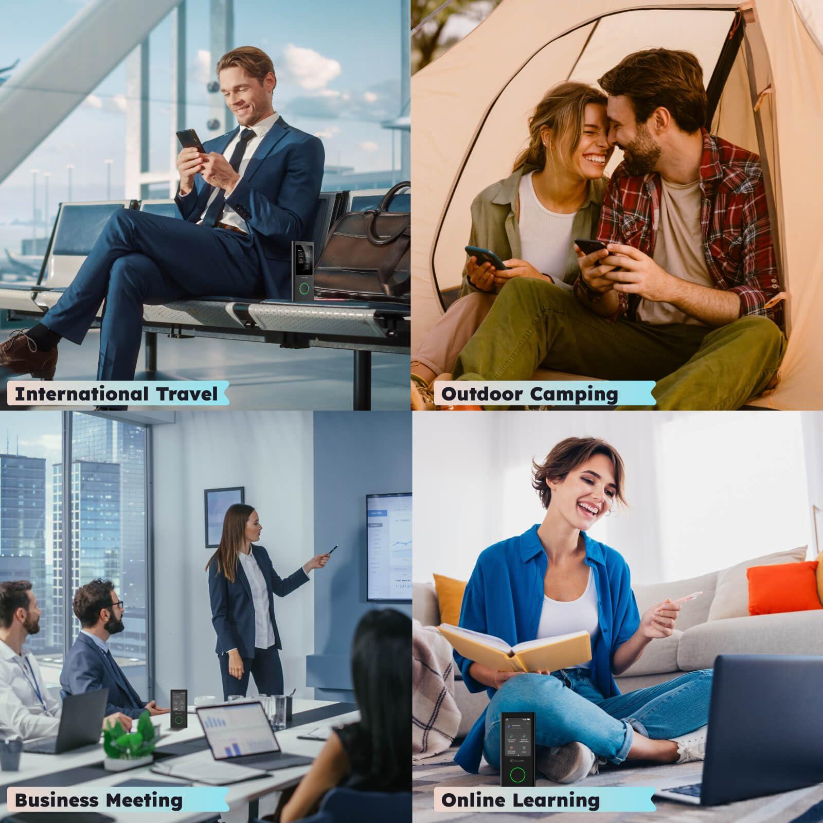 GlocalMe GlocalMe Numen Air 5G Portable WiFi Mobile Hotspot and RoamPlug Universal Travel Adapter with 4G WiFi Mobile Hotspot, All-in-One International Power Plug Adaptor, 4 USB Ports and Max 70W Output for US