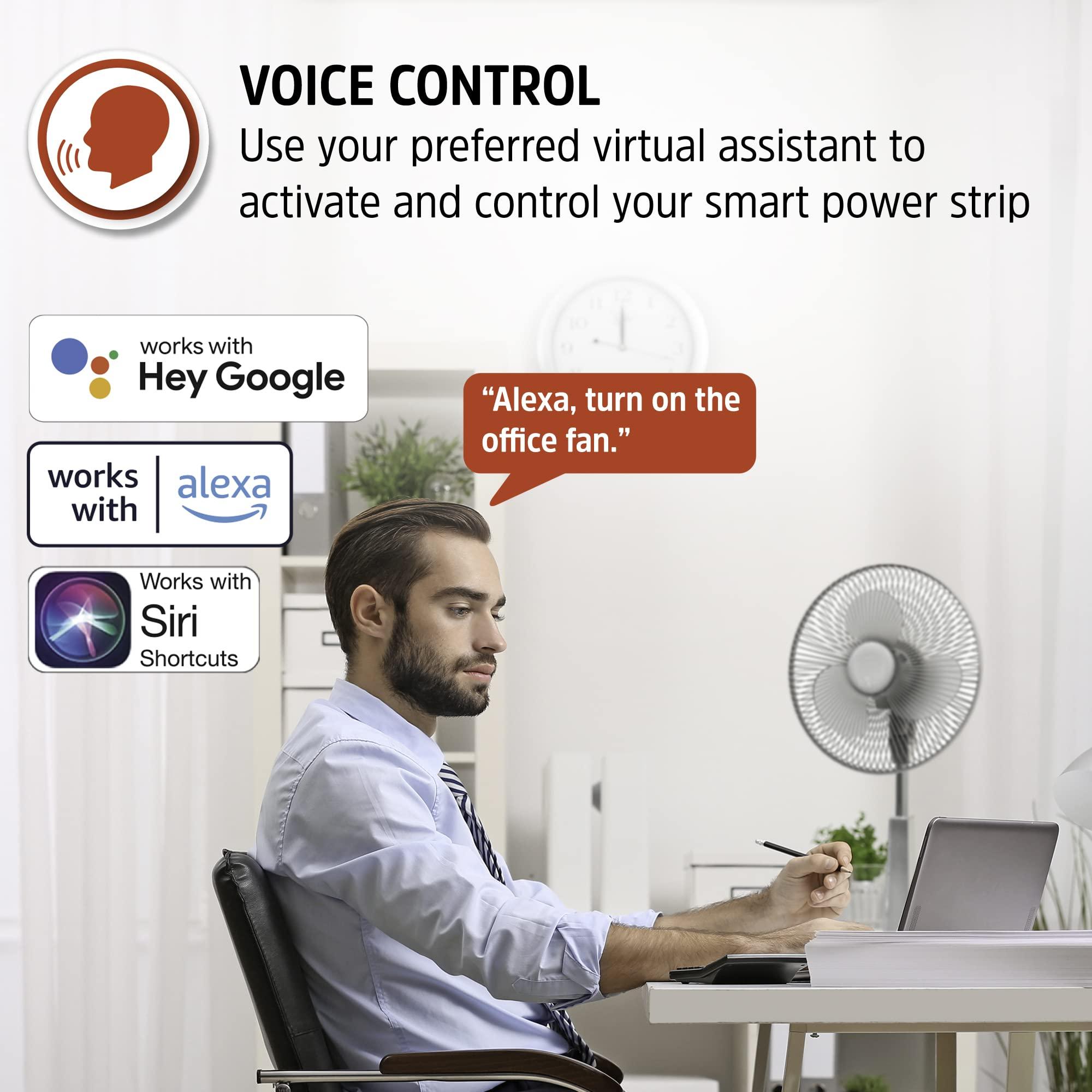 XTREME DIGITAL LIFESTYLE ACCESSORIES Energizer Smart Wi-Fi 4 Outlet 2 USB Power Strip, 1,200 Joules, Powers 4 Separate Items, Charge Compatible Devices, Compatible with Alexa/Siri/Google Assistant