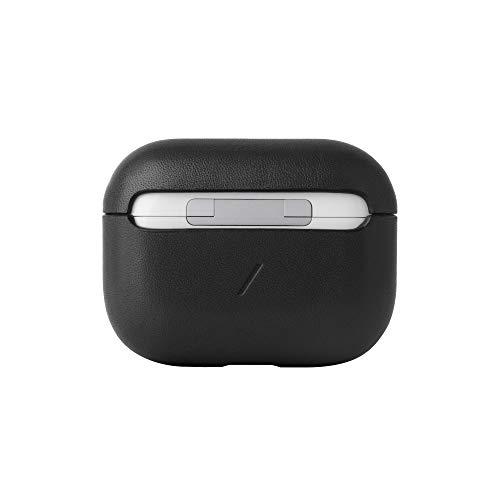 Native Union Native Union Leather Case for AirPods Pro Handcrafted Fully-Wrapped Genuine Italian Leather case Support Wireless Chargers Compatible with AirPods Pro, Airpods Pro 2 (Black)