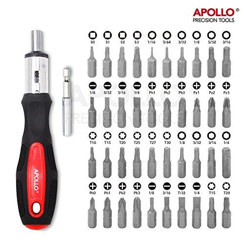 Apollo Tools Apollo Tools 71 Piece Complete Household Tool Set with Clamp, Hacksaw, Carpenter Square, Screwdriver and Plier Sets for College, Home Repairs and DIY - Red - DT0204