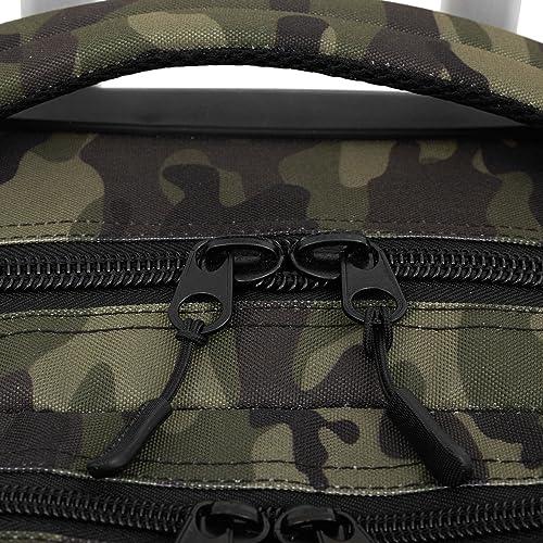 Travelers Club Travelers Club Rolling Backpack, Camo, 20 Inch with Laptop Compartment