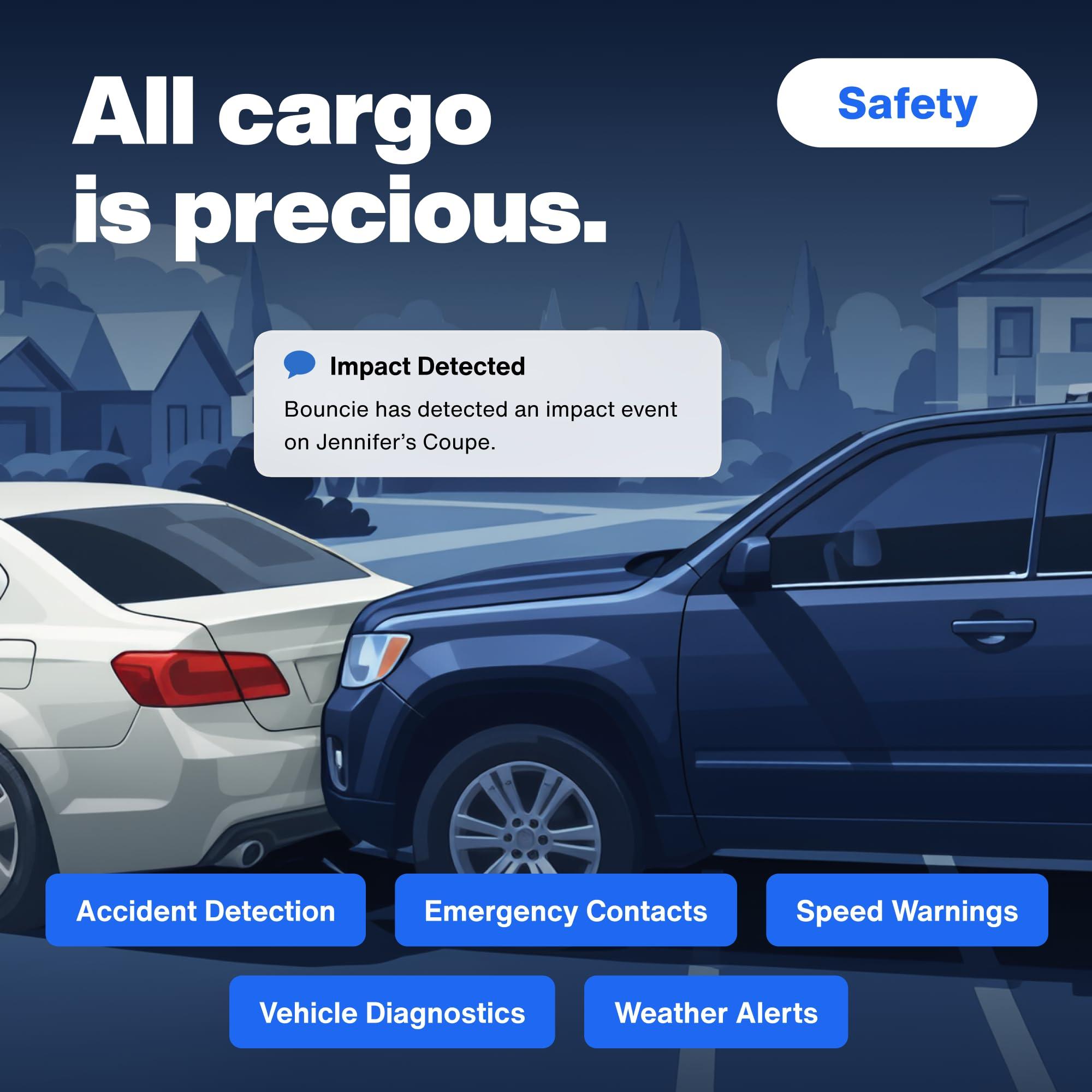 Bouncie Bouncie GPS Tracker for Vehicles with Real-Time Location, Route History, Speed Monitoring, Geo-Fence & Accident Notifications - for Fleets & Family - Cancel Anytime