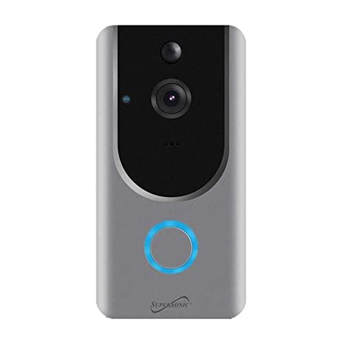 Supersonic Supersonic SC-5000VD Smart WiFi Doorbell Camera, with 1080P HD Video Recording, Voice Call Intercom, Infrared Night Vision, Remote Monitor, Intercom, Trigger, Built-in SD Card, No Wire Connection
