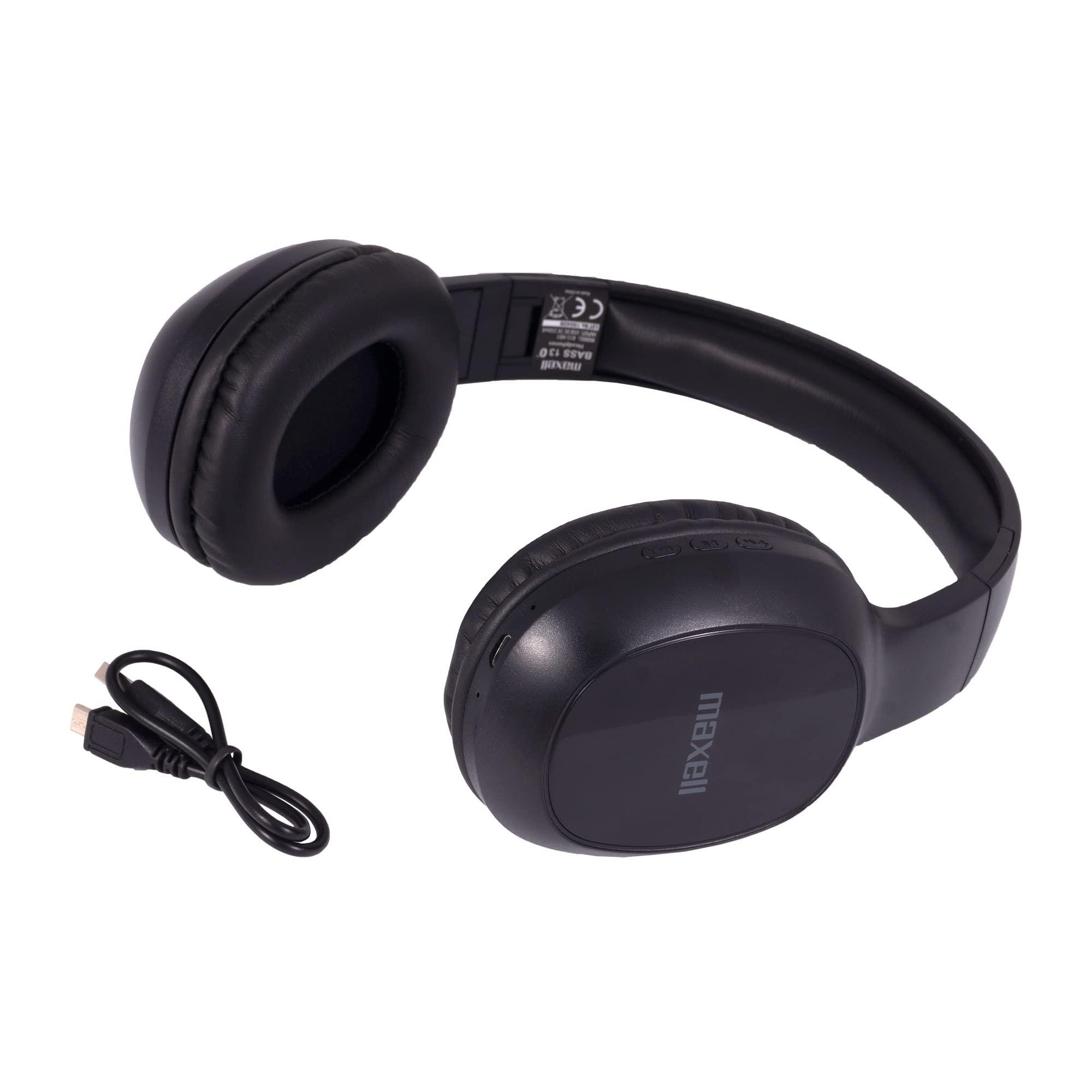 Maxell Maxell 199793 Bass 13 Bluetooth On-Ear Headphones with Microphone, Black