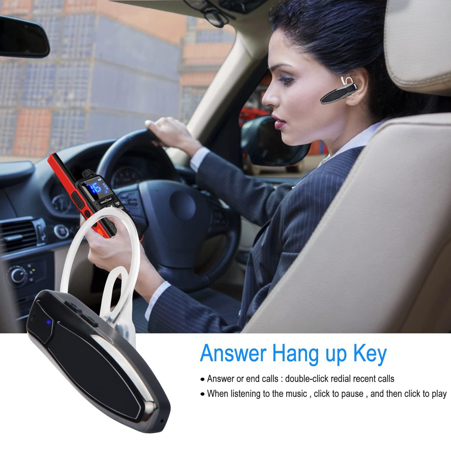 SOCOTRAN SOCOTRAN Walkie Talkies for Adults,Rechargeable Walkie Talkies with Bluetooth Earpiece Headset Wireless,NOAA Two Way Radio with USB Charging Cable & Vibration,for Car Camping Outdoor Long Talk Range