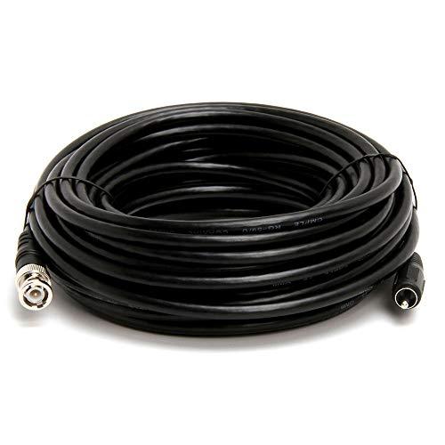 Cmple Cmple RG59U 50 Feet BNC Male to RCA Male, 75 Ohm, Coaxial BNC to RCA Video Cable, Black, (453-N)