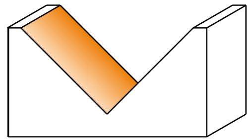 CMT CMT 815.064.11 Solid Carbide V-Grooving Bit, 1/4-Inch Diameter, 1/4-Inch Shank