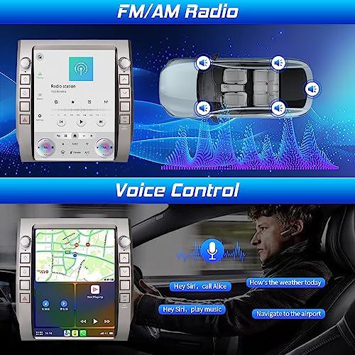 Cidava Cidava T-Style Car Radio, CarPlay Stereo for Toyota Tundra 2014-2021, 12.1 Inch Android Head Unit Replacement Support Wired and Wireless Car Play/Android Auto, AM/FM Radio, Back-Up Camera