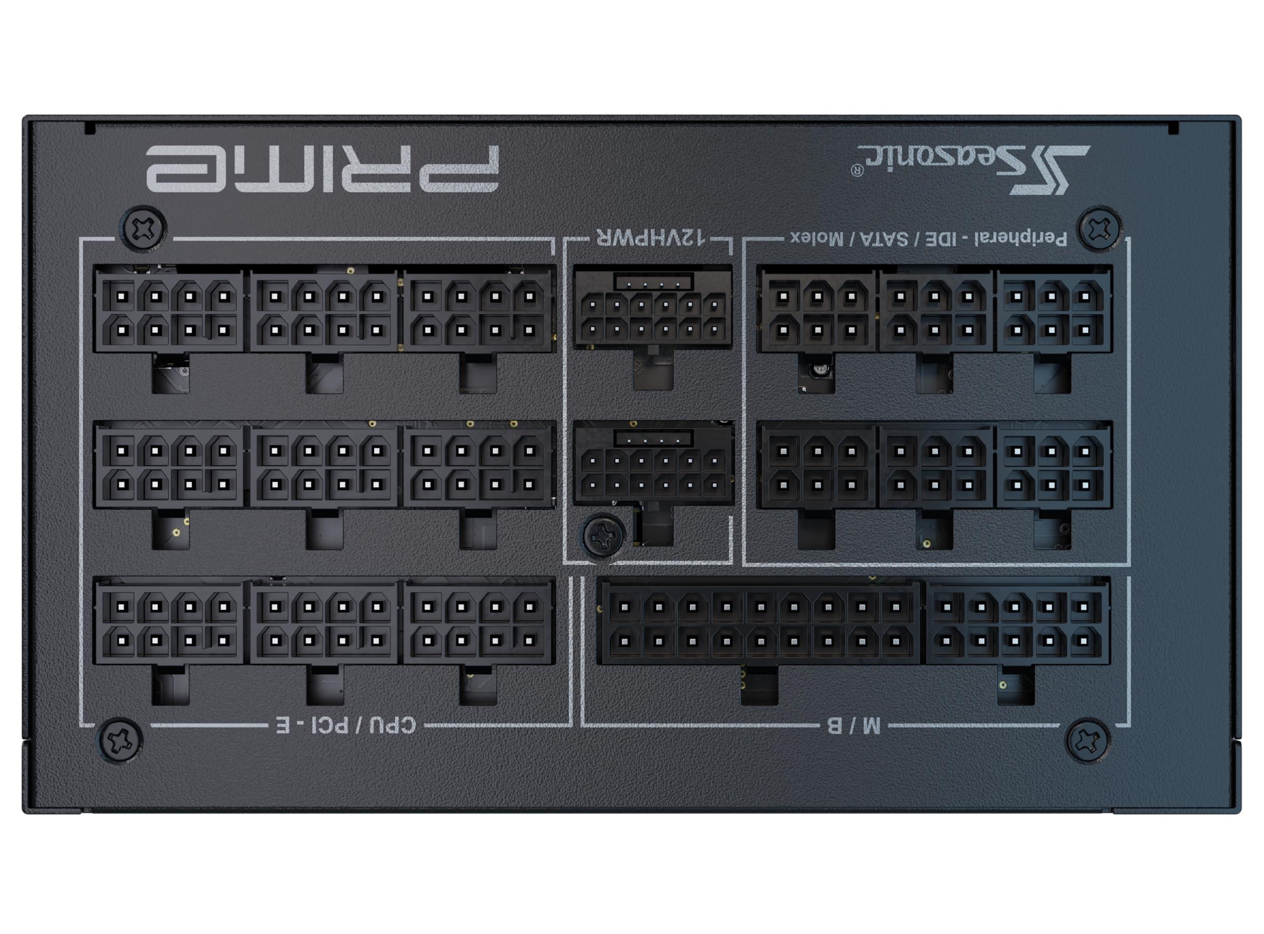 Seasonic Seasonic Prime TX-1600-1600W - 80+ Titanium - ATX 3.1 & PCIe 5.1 Ready - Full Modular - ATX Form Factor - Premium Japanese Capacitor - Nvidia RTX 30/40/50 & AMD GPU Compatible (Ref. SSR-1600TR2)