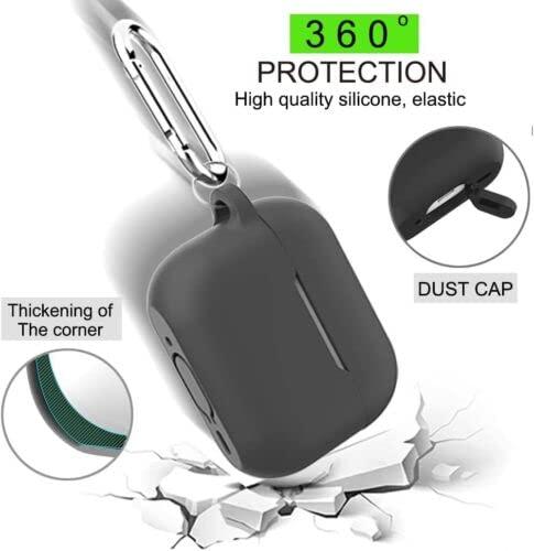 Earbudz Airpod Pro Replacement Tips [6 Pairs] + Glow in Dark Green Silicone Case for Airpods Pro 2nd Generation