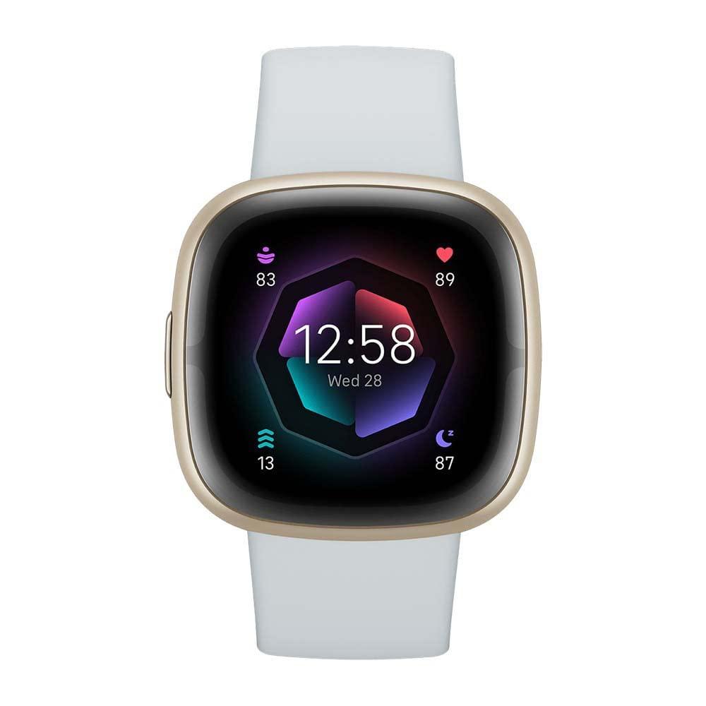 Fitbit Fitbit Sense 2 Advanced Health and Fitness Smartwatch with Tools to Manage Stress and Sleep, ECG App, SpO2, 24/7 Heart Rate and GPS, Shadow Grey/Graphite, One Size (S & L Bands Included) (Blue)