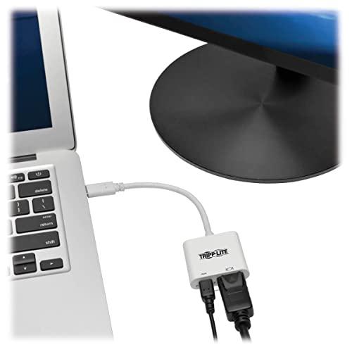 Tripp Lite Tripp Lite USB-C to DisplayPort Adapter Cable, USB C to DP Converter Cable with Equalizer, 8K UHD, HDR, PD Charging 60W, 6in, White (U444-06N-DP8WC)