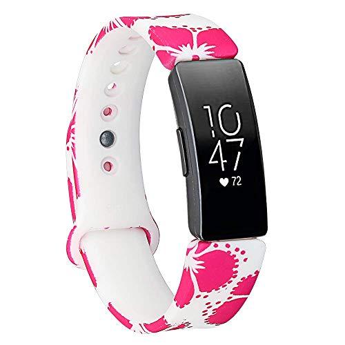 RuenTech Bands Compatible with Fitbit Inspire 2 Band Replacement Soft Silicone Wristband Pattern Printed Strap for Inspire 2 Bands Women/Men (Multicolor-3pcs B)