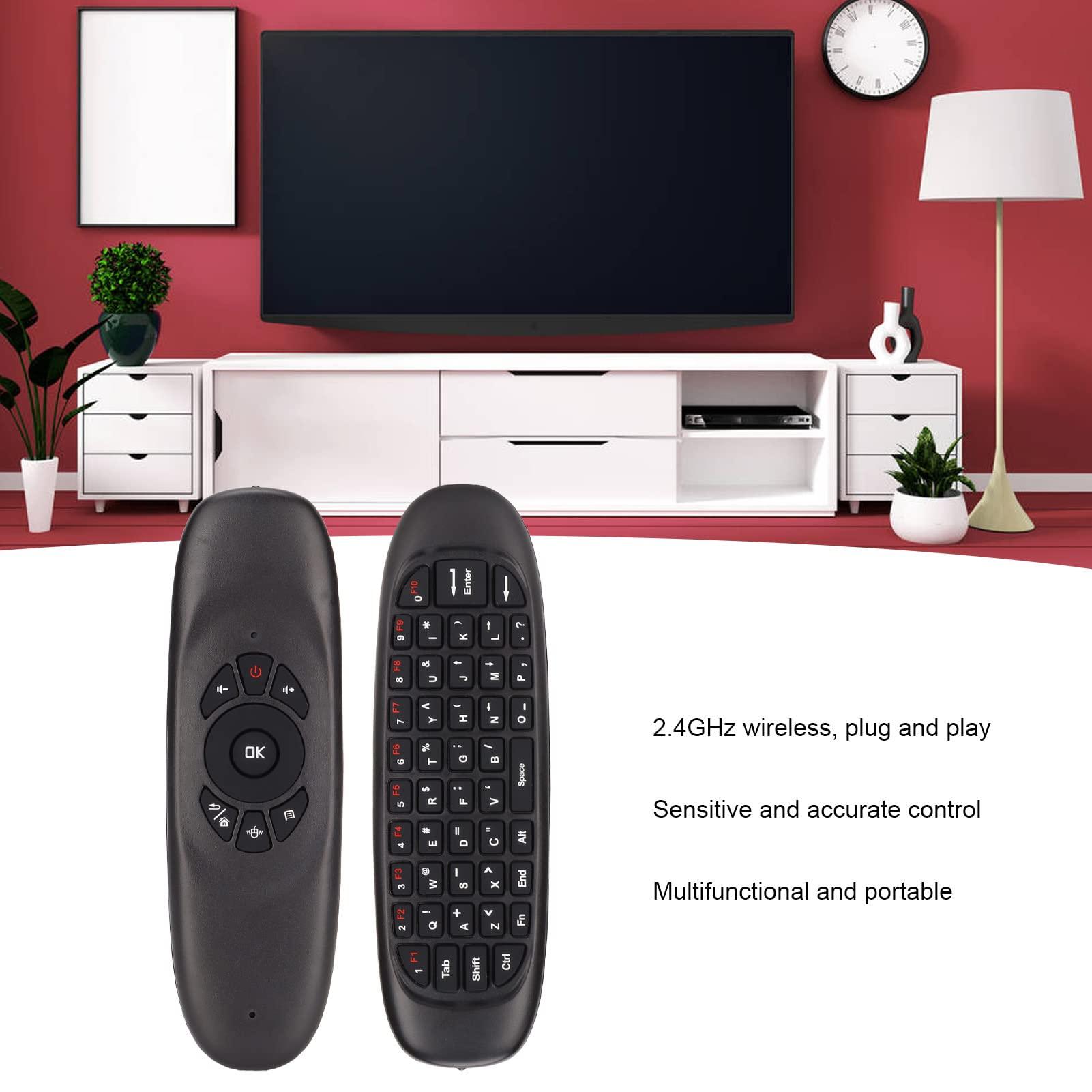 Jectse Air Mouse, 2.4GHz Keyboard with USB Receiver and Cable, Universal TV Remote Air Mouse Remote for PC TV, Plug and Play