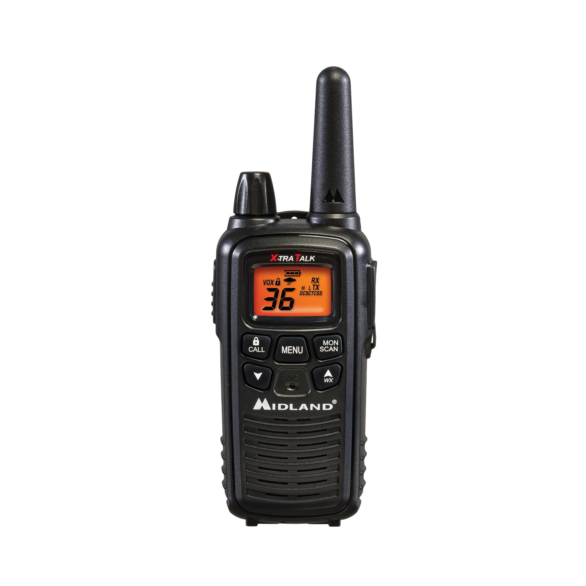 Midland Midland LXT600VP3 36 Channel FRS Two-Way Radio - Up to 30 Mile Range Walkie Talkie - Black (Pack of 6)