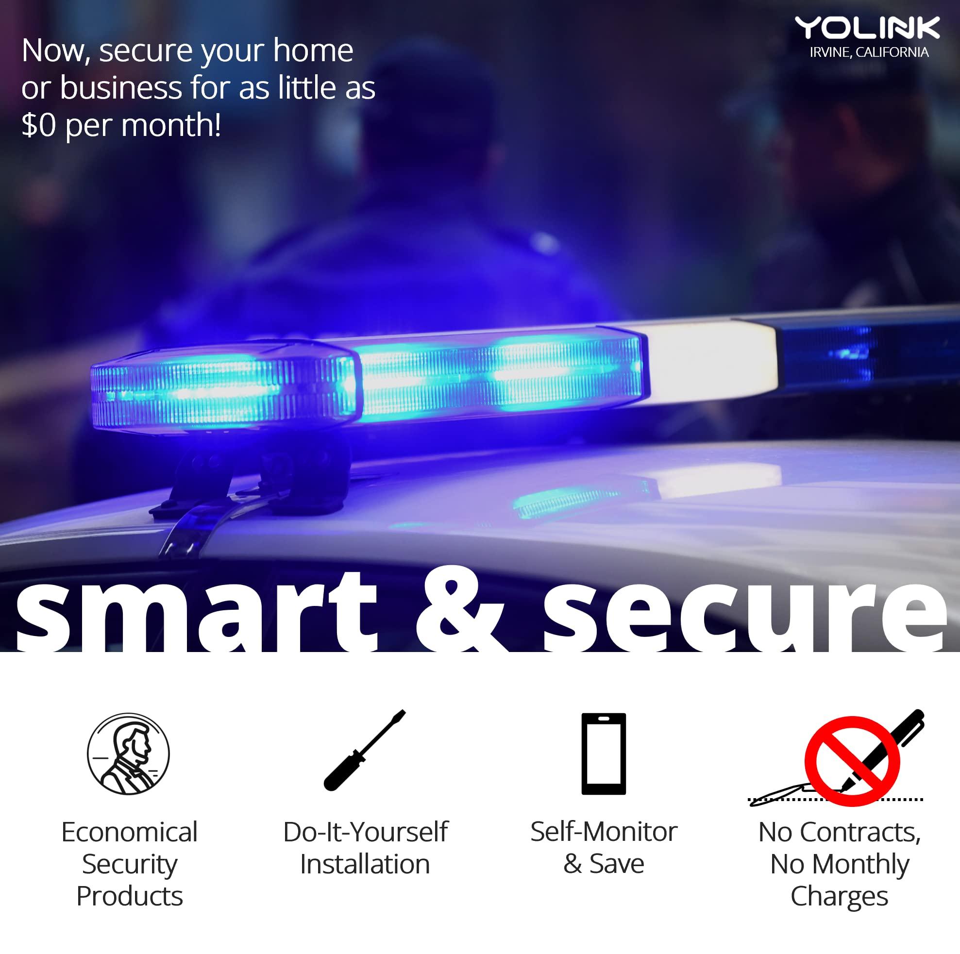 YoLink YoLinK LoRa Smart Door Sensor Starter Kit: 1/4 Mile Open-Air Range, Door Left-Open Reminders, Text/SMS, Email, App alerts, 5 Years Battery Life, Alexa, IFTTT, Home Assistant