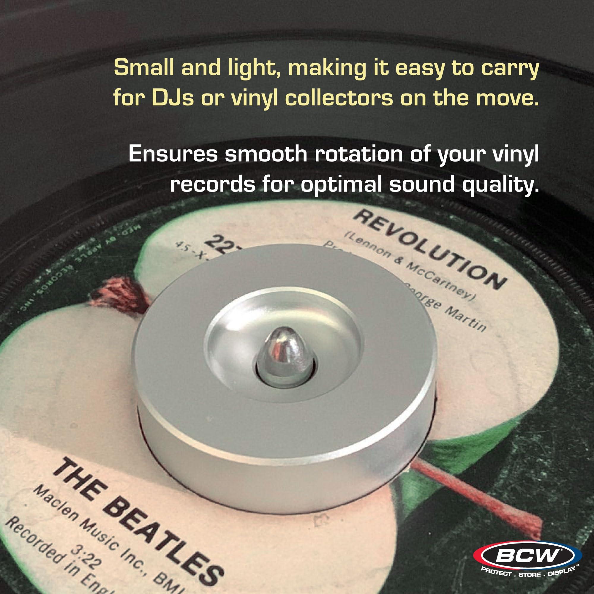 BCW BCW 7 Inch Record Player Adapter - Classic | Aluminum 45RPM Record Adapter | Universal Fit, Turntable Spindle Adapter for Enhanced Vinyl Playback Stability | 45RPM Vinyl Record Centering Accessory