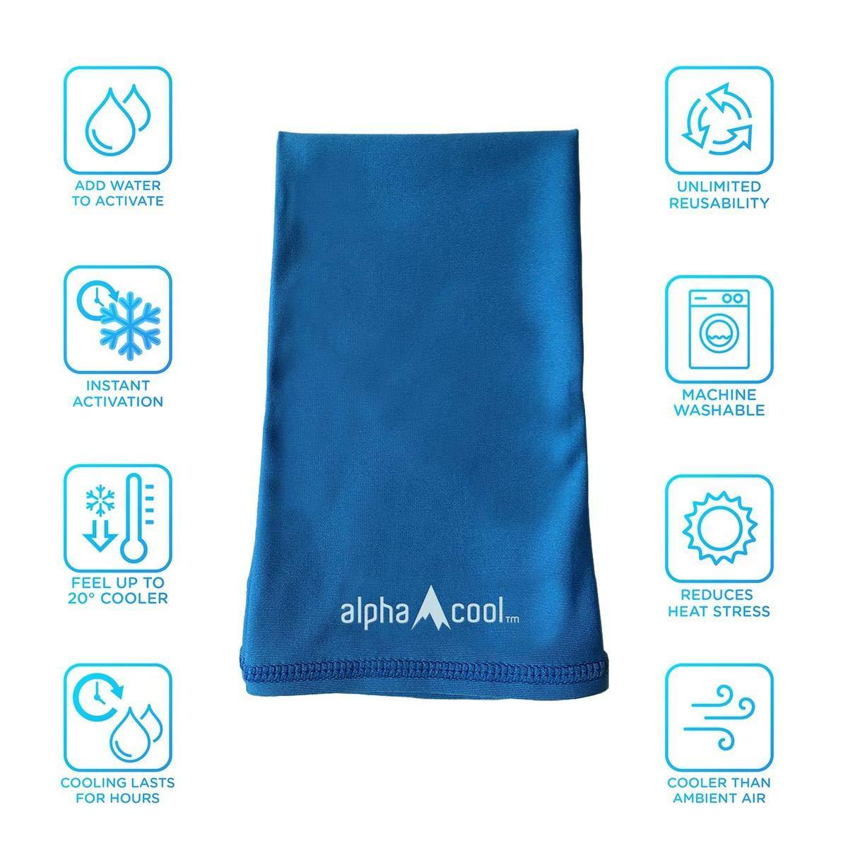 Alphacool Alphacool Cooling Neck Gaiter Face Mask - Cools When Wet  One Size Fits All
