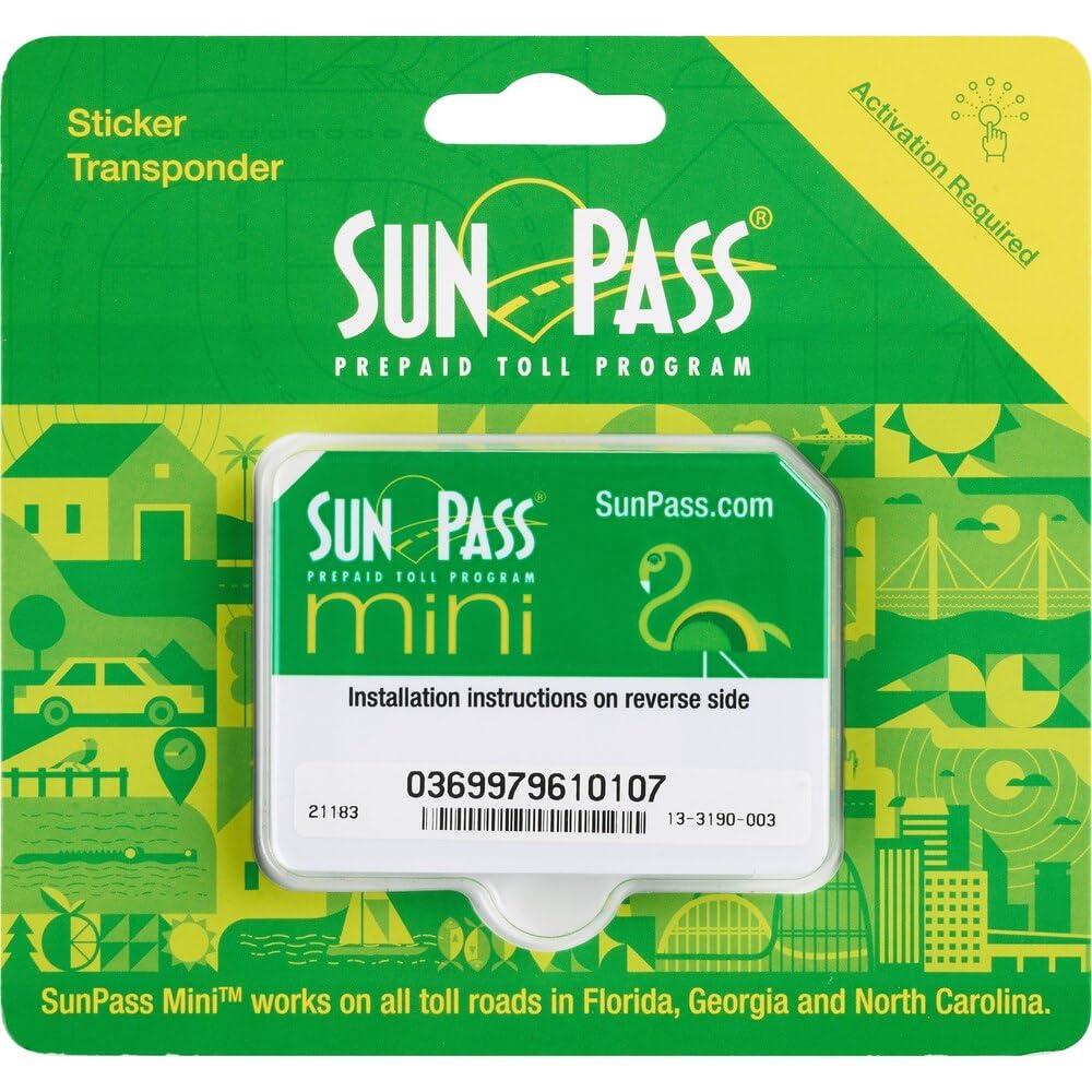 Bundled SunPass Transponder, Prepaid Toll Program for Florida, Georgia and North Carolina (Sticker)