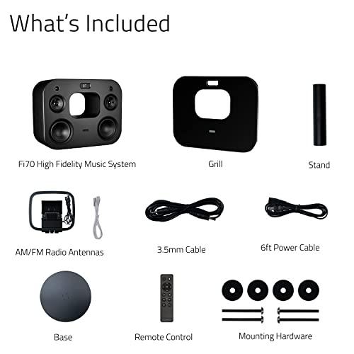 Fluance Fluance Fi70 Three-Way Wireless High Fidelity Music System with Powerful Amplifier & Dual 8" Subwoofers (Black Ash)