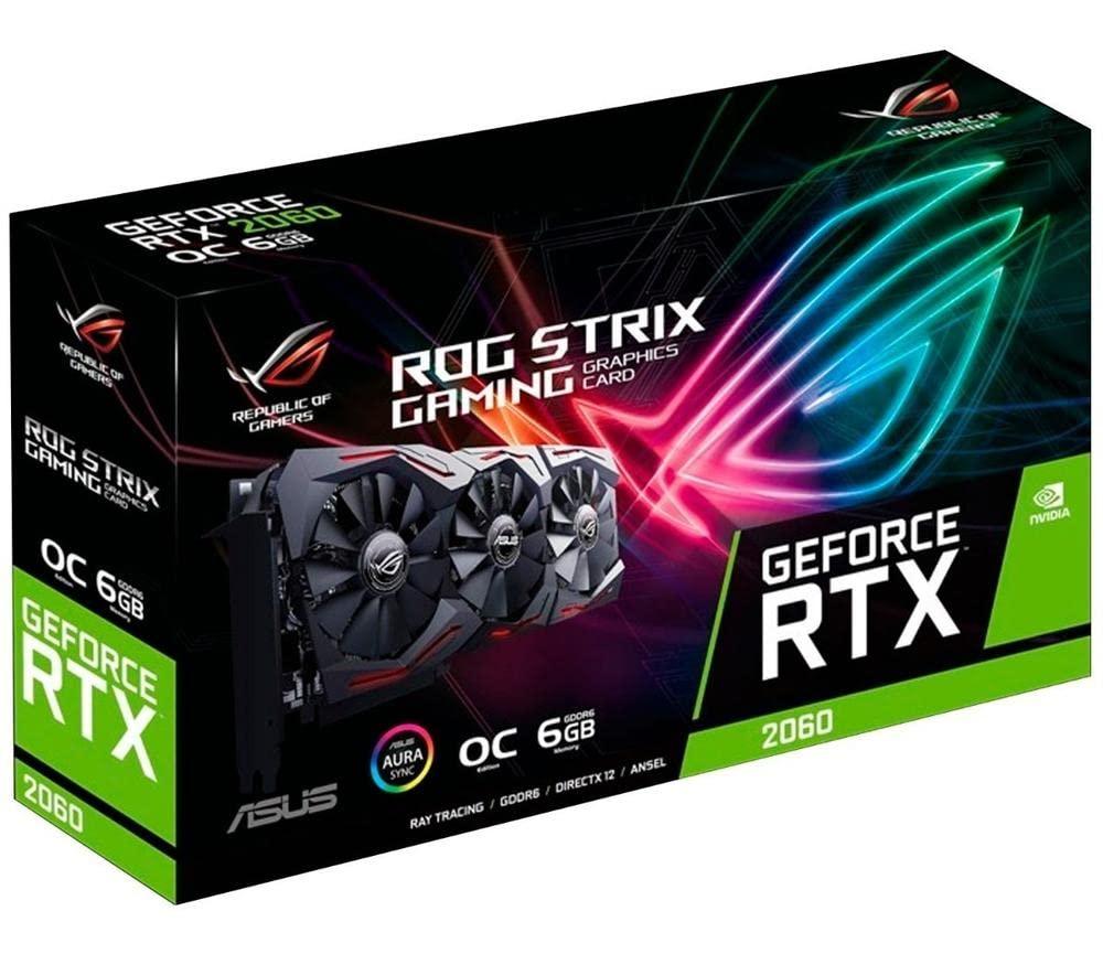 ASUS ASUS ROG STRIX GeForce RTX 2060 Overclocked 6G GDDR6 HDMI DP 1.4 Gaming Graphics Card (ROG-STRIX-RTX-2060-O6G)