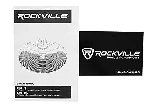 Rockville Rockville D4-16 White Dual 4" 16 Ohm Swivel Outdoor Home Patio Speaker