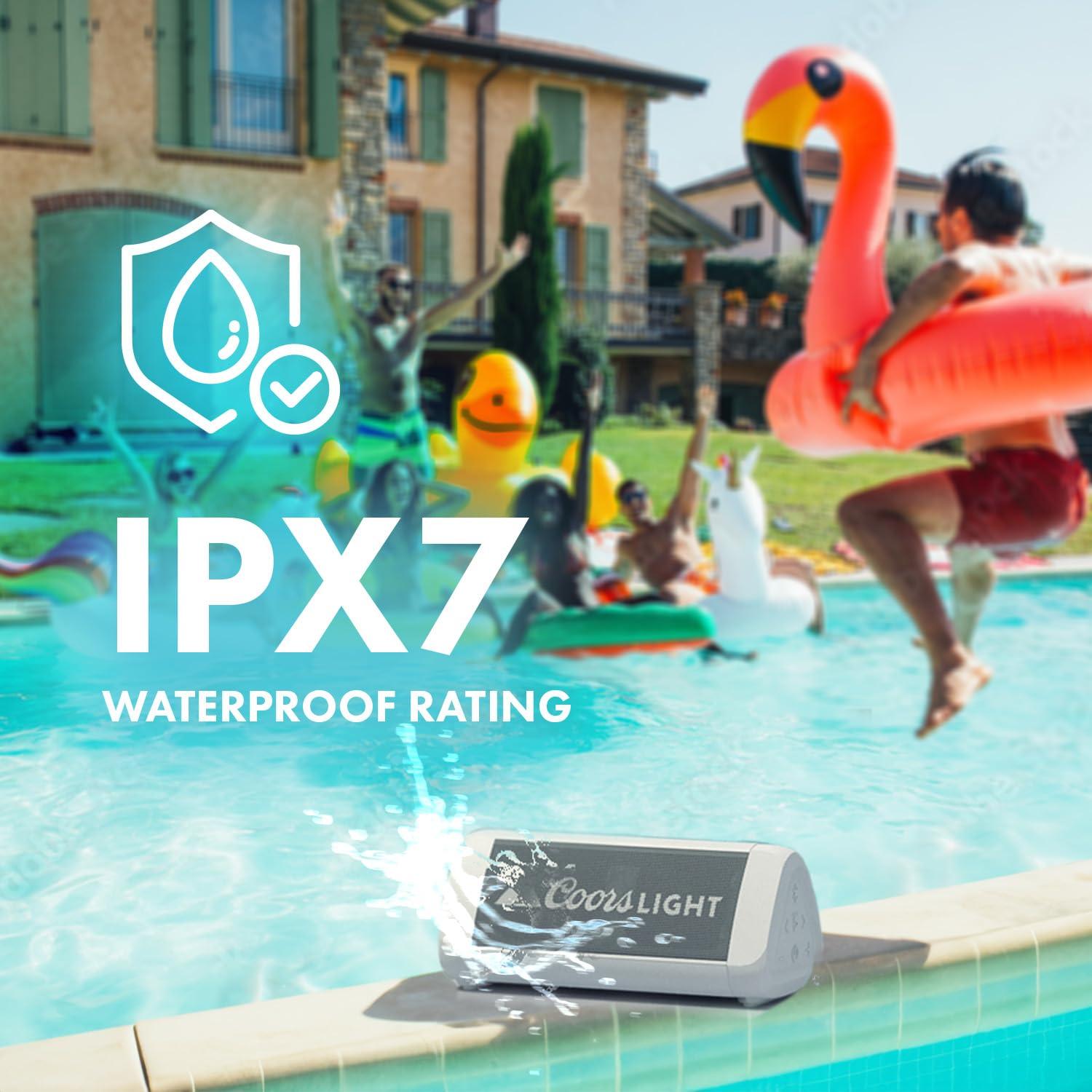 Cambridge Soundworks OontZ Ultra Portable Bluetooth Speaker 5.0 - IPX7 Waterproof, 14W Enhanced Sound, 20-Hr Battery, 100ft Wireless Range, Deep Bass and Clear Audio, Durable Shower Speaker for Pool or Beach (Coors White)