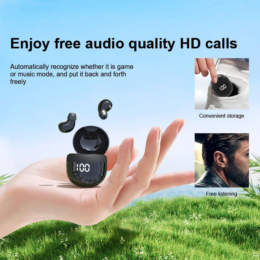 YXYKODM YXYKODM Invisible Mini Earbuds Wireless Bluetooth - Ultra Small in-Ear Headset Wireless Invisible Smallest Bluetooth Earbuds - Fitable for All Type Ears Stereo Sound Earphones IPX5 Waterproof