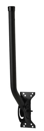 RCA RCA TV Antenna Mount - Universal, Adjustable, Outdoor and Attic TV Antenna Mast. 18.8-Inch Steel J-Pole with Adjustable Bracket, Weatherproof, Mounting Hardware Included, Black (VH119E)