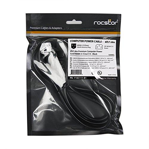 Rocstor Rocstor Premium 5' Standard Computer Power Cord (Y10C112-B1)