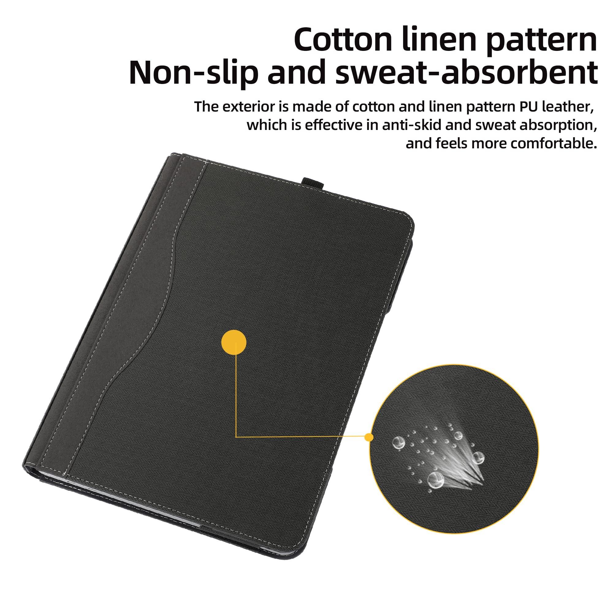 forubar Case Cover for New Microsoft Surface Laptop Studio 2& Laptop Studio Tablet14.4-inch Screen 2-in-1 PU Leather Protective Shell(Surface Laptop Studio, Herringbone Pattern Gray)