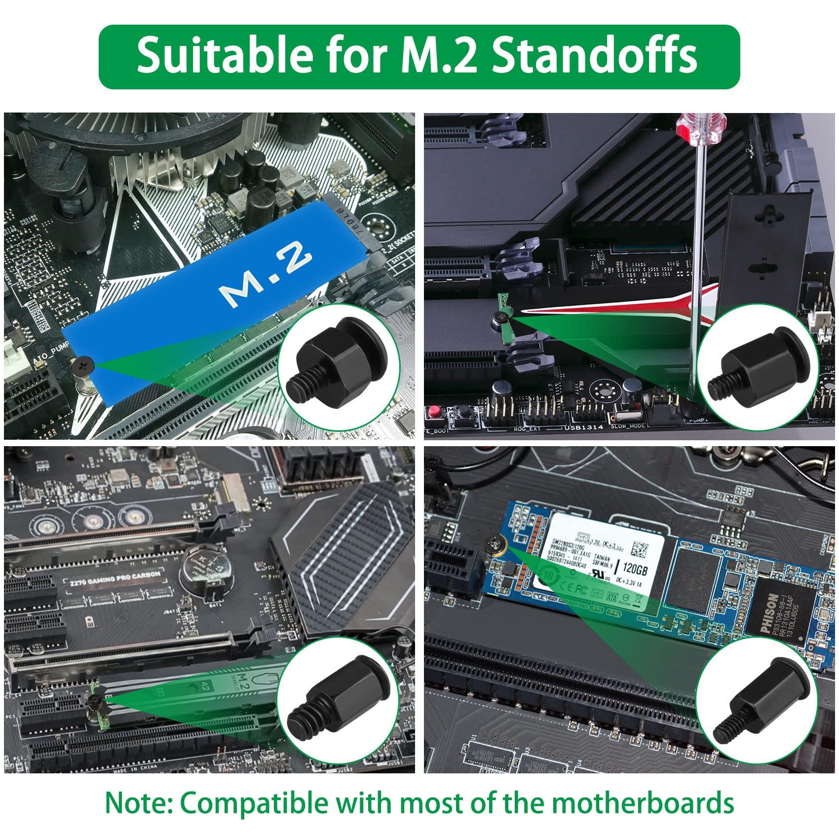 LuKaiSen M.2 Screw Kit, 633PCS NVMe Screw M.2 SSD Mounting Kit-M2 M2.5 M3 Black Carbon Steel Laptop Notebook Computer Set with Screwdriver for Asus Gigabyte MSI Motherboards Compatible with IBM/HP/Dell