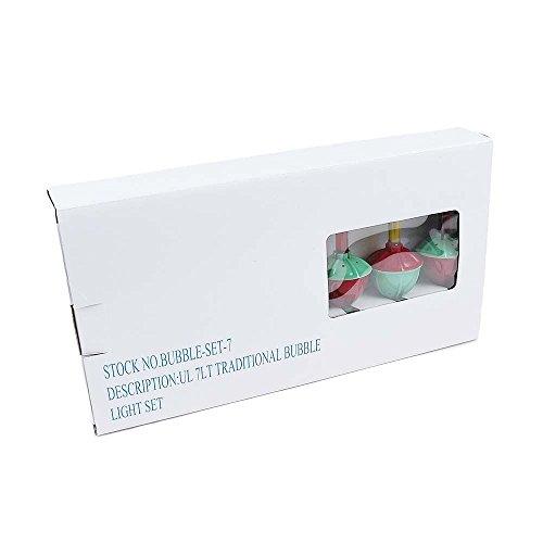 Novelty Lights Novelty Lights 7 Light Christmas Bubble Light Set Vintage Christmas Bubble Lights, Indoor And Outdoor Use, Bright And Joyful Illumination, Christmas Tree Lights (Red/Yellow)