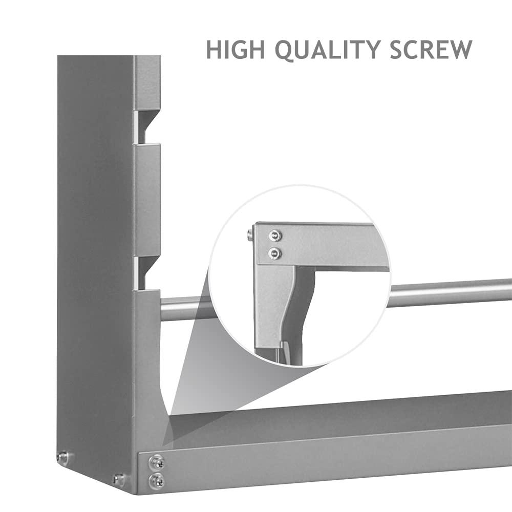 tonchean tonchean Wire Spool Rack, Wire Spool Holder Wall Mounted, Cable Dispenser with 4 Rods, Steel Cable Roller Display Holder Distribution for Electrical Industrial Retail Home DIY