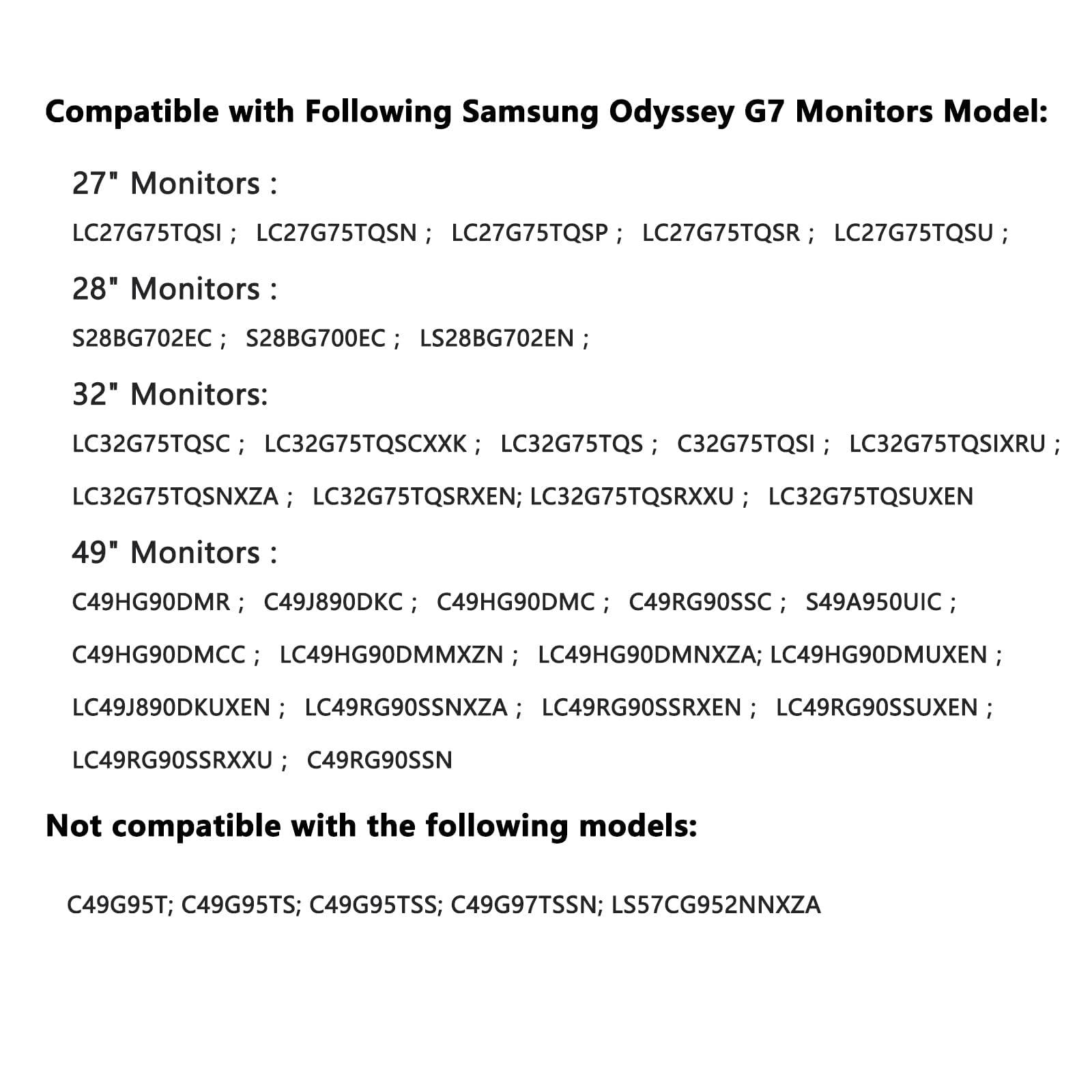 Tjyuze BN96-42913A/BN61-14898A Wall Mount Adapter Bracket Compatible with Samsung Odyssey G6 VESA G7 27\" 28\" 32\" 49\" LC27G75T S28BG702EC LC32G75T C49HG90D C49J890D S49A950UIC C49RG90SSN