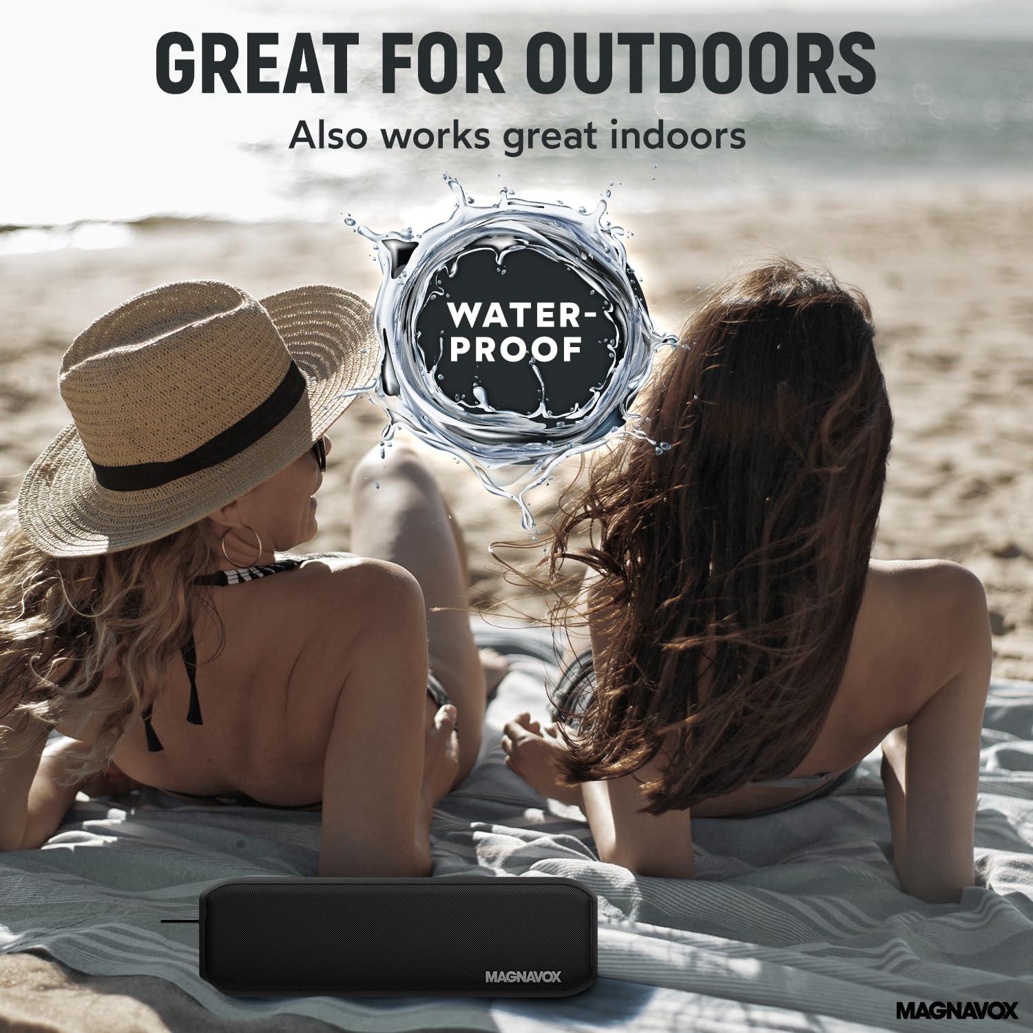 Magnavox Magnavox MMA3928 Waterproof Portable Bluetooth Speaker in Black