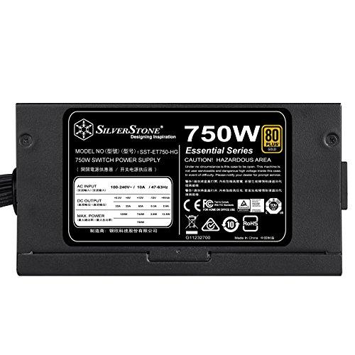 SilverStone Technology SilverStone Technology 750 Watt Semi-Modular 80 Plus Gold Computer Power Supply PSU ET750-HG