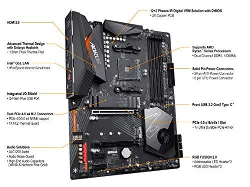 Gigabyte Gigabyte X570 AORUS Elite (AMD Ryzen 3000/X570/ATX/PCIe4.0/DDR4/USB3.1/Realtek ALC1200/Front USB Type-C/RGB Fusion 2.0/M.2 Thermal Guard/Gaming Motherboard)