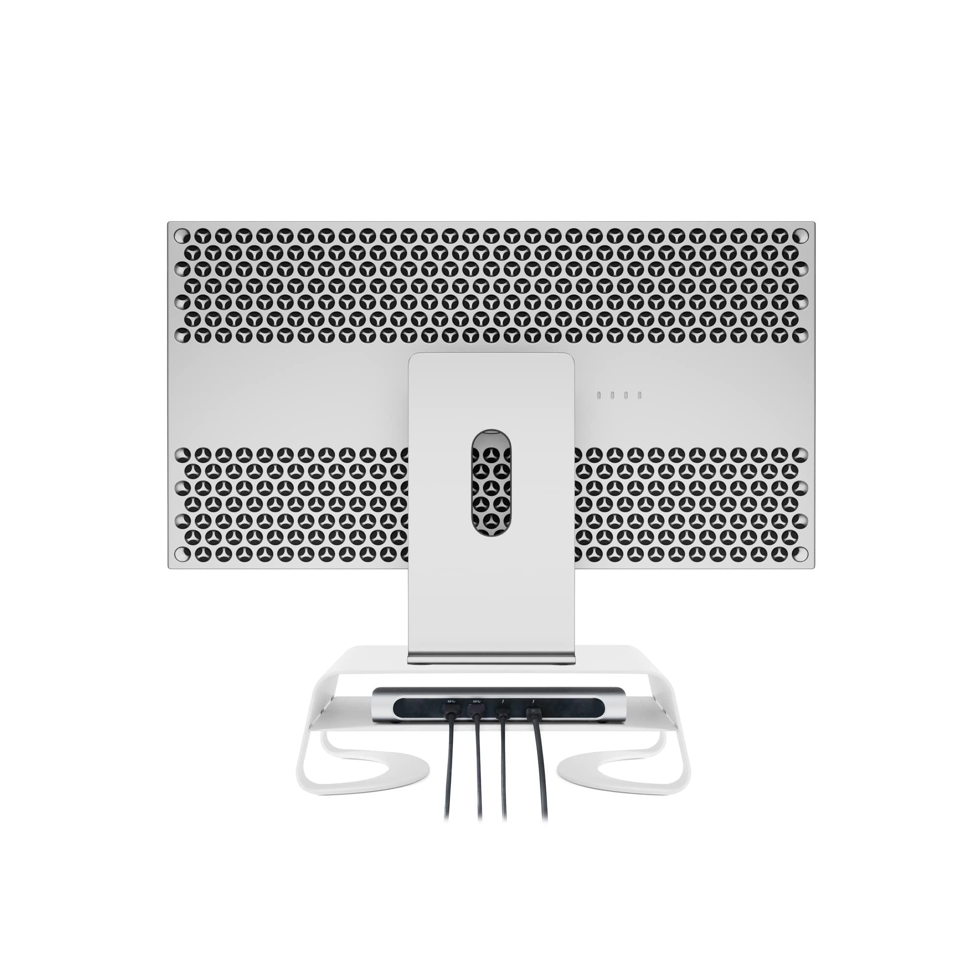 Twelve South Twelve South Curve Riser Monitor Stand | Ergonomic Desktop Stand with Storage Shelf for iMac and Displays, Matte White