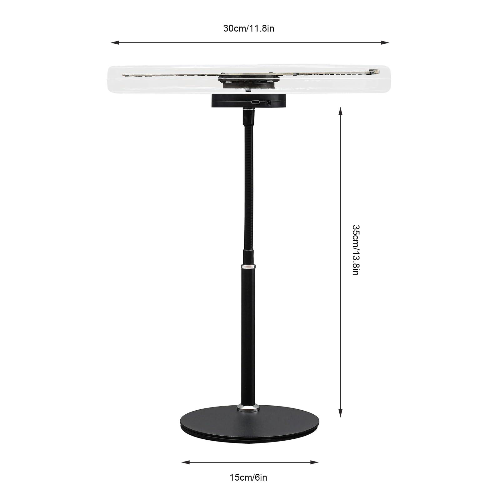 Genseino 3D Hologram Led Fan Display, Halloween Hologram Projector 3D Holographic Projector with Smart Control, 3D Advertising Hologram Fan with16GB Large-Capacity for Business Store Shop Bar, 12 in