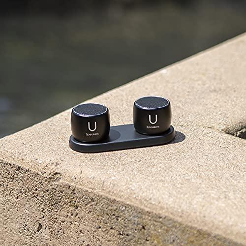 Fashionit Fashionit U Pro Speakers Set of 2 | TWS Wireless Bluetooth Speakers, Incredible Surround Sound, Charging Tray | Perfect Speakers for Home, Parties, Activities! Small Speakers, Rich Sound | Black