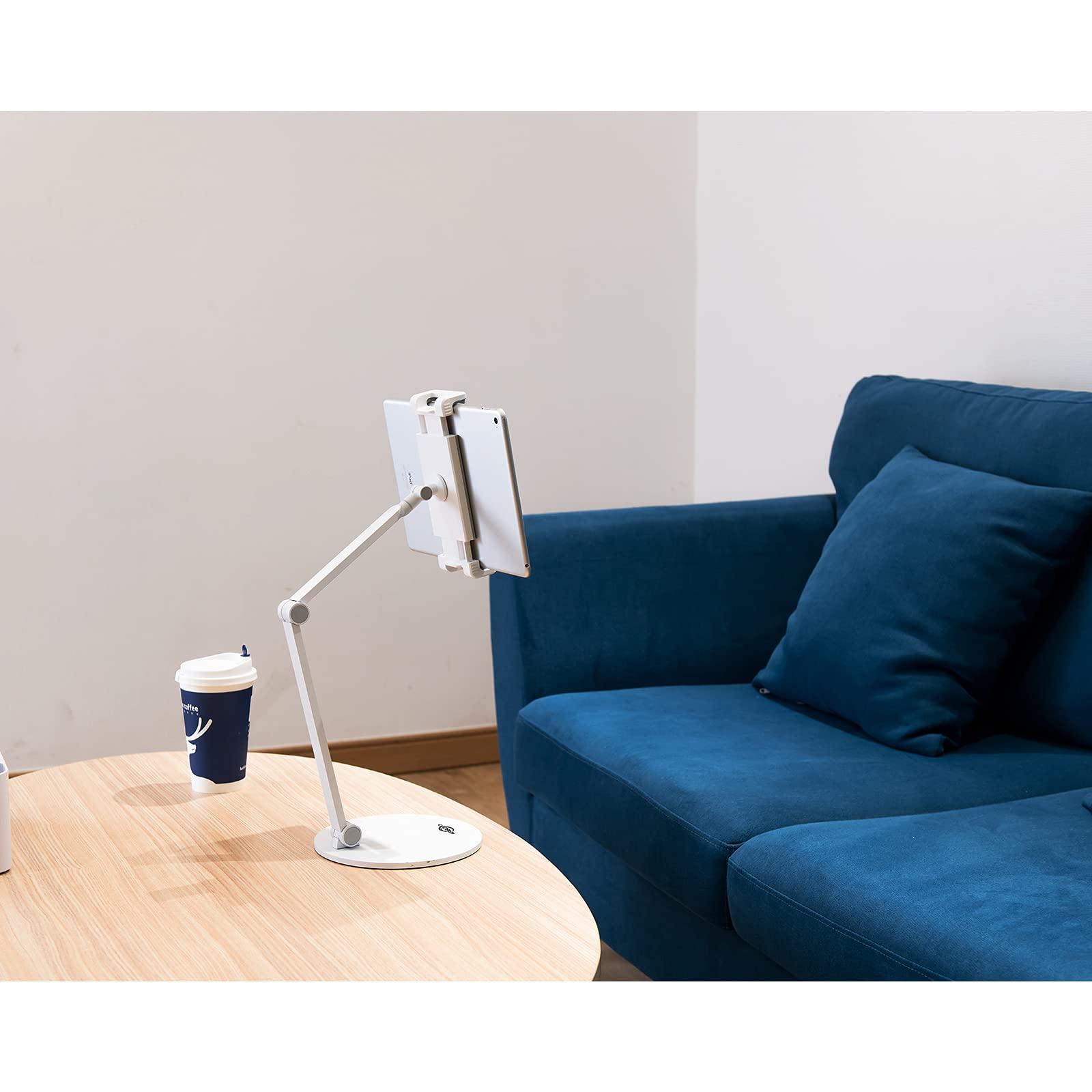 KABCON KABCON Tablet Stand,Tightness Adjustable 360Rotatable Multi-Angle Eye-Level Aluminum Solid Long Arm Tablets Stands for iPad Pro Air,Microsoft Surface Pro 3/4/5/6/7/X,Samsung Galaxy Tabs,Kindle,etc